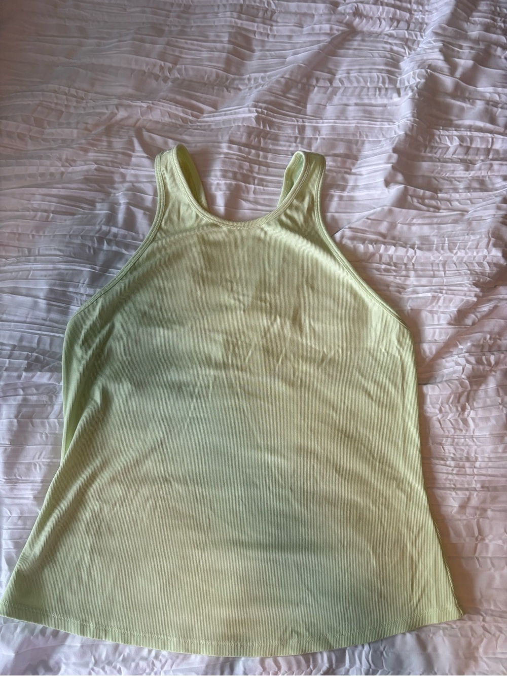 Athleta Signature Y Backed  Tank Top - Lime Green